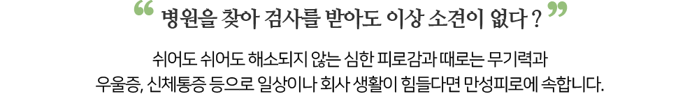 만성피로면역개선